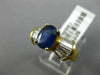 ESTATE WIDE 2.71CT DIAMOND & AAA OVAL SAPPHIRE 14KT YELLOW GOLD ENGAGEMENT RING