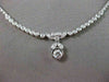 ESTATE 1.37CT DIAMOND 14KT WHITE GOLD HANGING BEZEL DROP NECKLACE 16.5" #2852