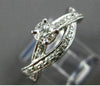 ESTATE 1.0CT DIAMOND 14KT WHITE GOLD 3D INFINITY ENGAGEMENT RING AGL CERTIFIED