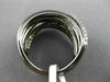 ESTATE WIDE 1.31CT DIAMOND 18KT BLACK GOLD 3D MULTI ROW CRISS CROSS LOVE RING