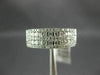 ESTATE WIDE .75CT DIAMOND 14KT WHITE GOLD 3D CLASSIC MULTI ROW ANNIVERSARY RING