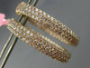 ESTATE LARGE 5.92CT PINK DIAMOND 18KT ROSE GOLD DOUBLE SIDED OVAL HOOP EARRINGS