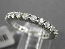 ESTATE 1.25CT ROUND DIAMOND 14KT WHITE GOLD SHARED PRONG ETERNITY RING 2mm WIDE