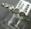 ESTATE .11CT DIAMOND 14K WHITE GOLD ETOILE BEZEL SEMI ETERNITY ANNIVERSARY RING