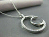 ESTATE .80CTW DIAMOND ROUND MOON 14KT WHITE GOLD PENDANT 28MM X 23MM #21919
