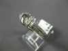 ESTATE WIDE .46CT DIAMOND 14K WHITE GOLD 2 ROW SEMI MOUNT ENGAGEMENT RING #19591