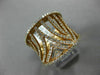 ESTATE LARGE 1.01CT DIAMOND 18KT ROSE GOLD MULTI ROW OPEN FILIGREE COCKTAIL RING