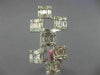 EXTRA LARGE 1.18CT ROUND & BAGUETTE DIAMOND 18KT WHITE GOLD 3D MULTI SQUARE RING