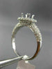 ESTATE .78CT DIAMOND ROUND 14KT WHITE GOLD 3D HALO SEMI MOUNT ENGAGMENT RING