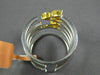 ESTATE LARGE 1.04CT WHITE & FANCY YELLOW DIAMOND 18KT TWO TONE GOLD 3D LOVE RING