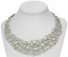 EXTRA LARGE 41.31T WHITE & FANCY YELLOW DIAMOND 18K 2 TONE GOLD FLOWER NECKLACE