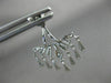 ESTATE LARGE .23CT DIAMOND 14KT WHITE GOLD BUTTERFLY CHANDELIER HANGING EARRINGS
