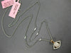 ESTATE .26CT WHITE & PINK DIAMOND 18KT WHITE & ROSE GOLD EVIL EYE LUCKY NECKLACE