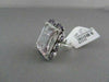 ESTATE FILIGREE 14KT WHITE 14.48CT RECTANGULAR AAA PINK AMETHYST GOLD RING