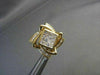 ESTATE LARGE 3.60CT DIAMOND 14KT YELLOW GOLD SQUARE FLOWER CLIP ON EARRINGS