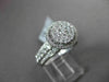 ESTATE 1.15CT DIAMOND 18KT WHITE GOLD 3D HALO CLUSTER PROMISE ENGAGEMENT RING