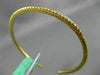 ESTATE .62CT DIAMOND 18KT YELLOW GOLD 3D CLASSIC 2mm FLEXIBLE BANGLE BRACELET