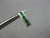 .76CT DIAMOND & AAA EMERALD 14KT WHITE GOLD 3D BAGUETTE & ROUND HUGGIE EARRINGS