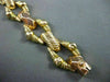 ANTIQUE WIDE 14KT YELLOW & ROSE GOLD OPEN DIAMOND CUT LINK BRACELET CUTE! #22602