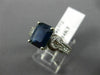 ESTATE 2.83CT DIAMOND & SAPPHIRE 14K WHITE GOLD 3D FILIGREE ENGAGEMENT RING 1772