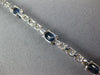 4.53CT DIAMOND & AAA SAPPHIRE 14KT WHITE GOLD 3D 3 STONE PANTHER TENNIS BRACELET