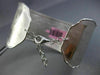 ESTATE WIDE .90CT DIAMOND 14KT WHITE GOLD HAMMERED FLEXIBLE CUFF BANGLE BRACELET