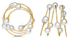 ESTATE LARGE AAA SOUTH SEA PEARL 18K YELLOW GOLD 3D CLASSIC CUFF BANGLE BRACELET