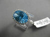 ESTATE 7.33CTW DIAMOND & AAA BLUE TOPAZ 14K WHITE GOLD FILIGREE HALO OVAL RING