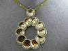 ESTATE EXTRA LARGE 1.98CT DIAMOND 18KT YELLOW GOLD 3D FLOWER BY THE YARD PENDANT