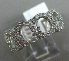 ESTATE .75CT DIAMOND 14K WHITE GOLD OPEN CIRCLE OF LIFE WEDDING ANNIVERSARY RING