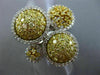 EXTRA LARGE 2.99CT WHITE & FANCY YELLOW DIAMOND 18KT TWO TONE GOLD COCKTAIL RING