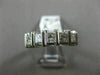 ESTATE WIDE 1.50CT DIAMOND 14KT WHITE GOLD 3D FIVE STONE ANNIVERSARY RING #1345