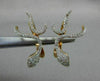 ESTATE .42T DIAMOND & AAA RUBY 18KT ROSE GOLD 3D SNAKE FUN HANGING EARRINGS
