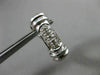 ESTATE WIDE .30CT DIAMOND 14K WHITE GOLD 3D ELONGATED MULTI ROW CLIP ON EARRINGS