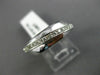 ANTIQUE WIDE .60CT DIAMOND 14KT WHITE GOLD 3D FLOATING CRISS CROSS RING #16710