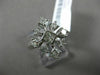 ESTATE WIDE .88CT PRINCESS CUT DIAMOND 14K WHITE GOLD 3D SNOWFLAKE FUN LOVE RING