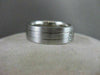 ESTATE WIDE SQUARE DIAMOND 14K WHITE GOLD MENS WEDDING RING 7MM SIZE 9.75 #17166