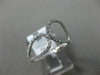 ESTATE WIDE .23CT DIAMOND 18KT WHITE GOLD DOUBLE TEAR DROP CRISS CROSS FUN RING