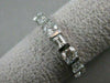 ESTATE .80CT EMERALD & ROUND DIAMOND 14KT WHITE GOLD 3D ANNIVERSARY RING #10907