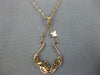 1.53CT DIAMOND & AAA TSAVORITE 14KT ROSE GOLD FLOWER TEAR DROP FLOATING PENDANT