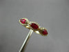 ESTATE .71CT DIAMOND & AAA RUBY 14K YELLOW GOLD 3D HALO WEDDING ANNIVERSARY RING