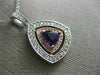 LARGE 1.15CT DIAMOND & AAA AMETHYST 14K WHITE & ROSE GOLD 3D DOUBLE HALO PENDANT