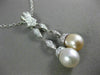 ESTATE .75CT DIAMOND & AAA SOUTH SEA PEARL 14KT WHITE GOLD LARIAT PENDANT #22110