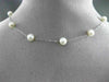 ESTATE AAA PEARL 14KT WHITE GOLD 3D BY THE YARD DIAMOND CUT NECKLACE #24945