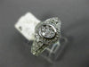 ESTATE WIDE .50CT DIAMOND 14KT WHITE GOLD CLUSTER OVAL MILGRAIN FRIENDSHIP RING