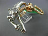 EXTRA LARGE 2.65CT DIAMOND 18KT WHITE & ROSE GOLD ETOILE TIGER THREE FINGER RING