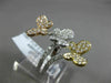 ESTATE LARGE .97CT DIAMOND 18K WHITE YELLOW ROSE GOLD 3D BUTTERFLY LOVE FUN RING