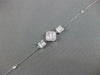 .51CT DIAMOND 18K WHITE GOLD ROUND & BAGUETTE 4 LEAF CLOVER FLOWER LOVE BRACELET