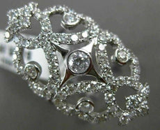 ESTATE LARGE 2.33CT DIAMOND 14K WHITE GOLD 3D OPEN FILIGREE ETOILE COCKTAIL RING
