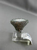 ESTATE LARGE 2.77CT WHITE CHOCOLATE FANCY DIAMOND 14K WHITE GOLD SQUARE FUN RING